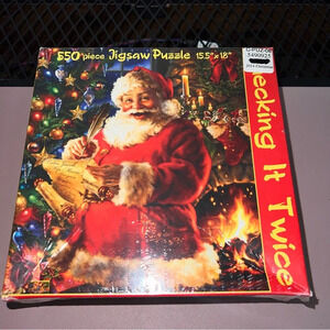 Checking It Twice Christmas 550 Piece Jigsaw‎ Puzzle 2014 Edition 15.5” x 18”